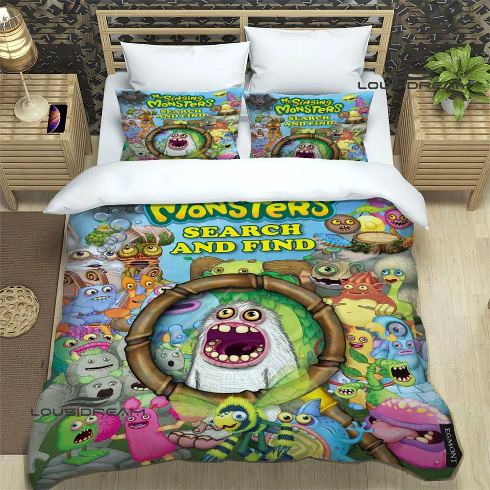 Game My Singing Monsters Bedding Sets exquisite supplies set duvet cover bed comforter set bedding set luxury birthday gift