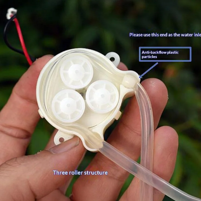 New 1Pcs DC 5V 6V 500 Metal Brush Geared Motor Micro Peristaltic Pump Dosing Liquid Water Squeeze Pump For Lab Ink Sampling Pump