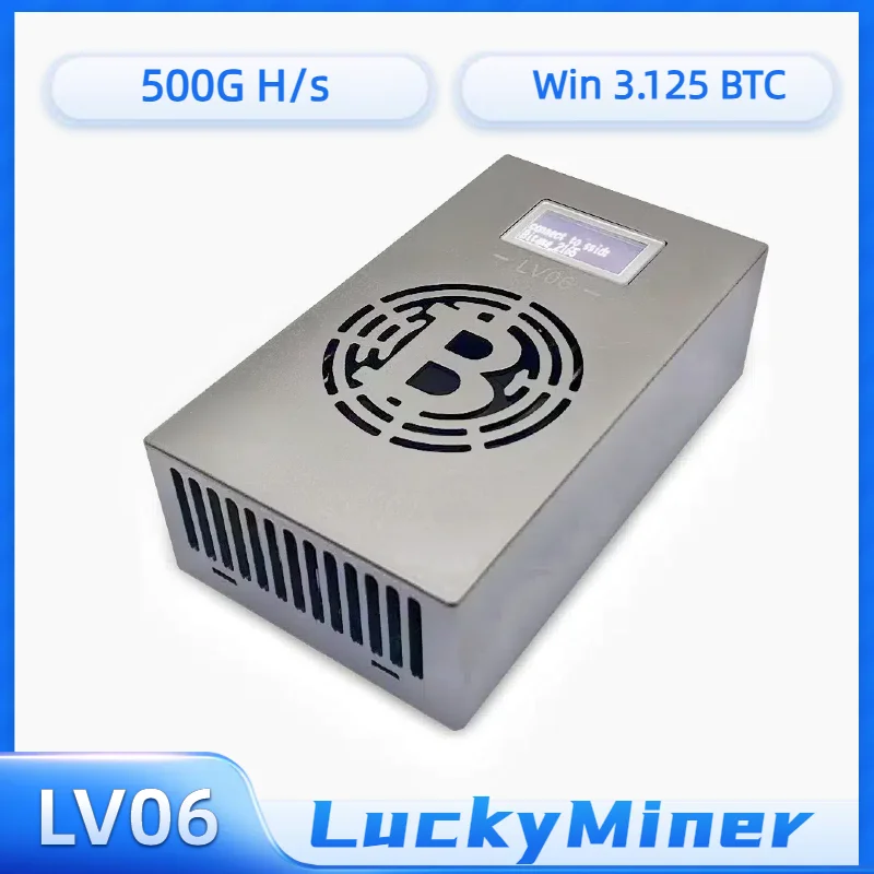 Lucky Miner-Mineur de Bitcoin LV06, offre des options de prise, loterie domestique silencieuse, mineur d'exacerbation, 500GH, S, EU, US, UK, VDE, BS, eria