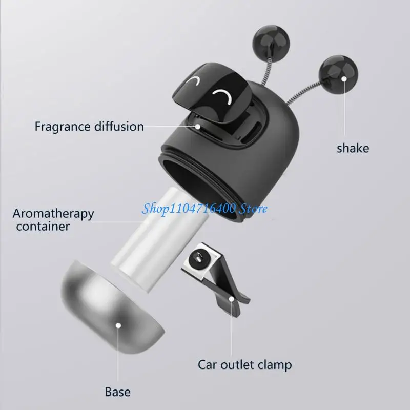 

y1gd Auto Air Outlet Fragrance Paste Clip Cartoon Robot Aroma Diffuser