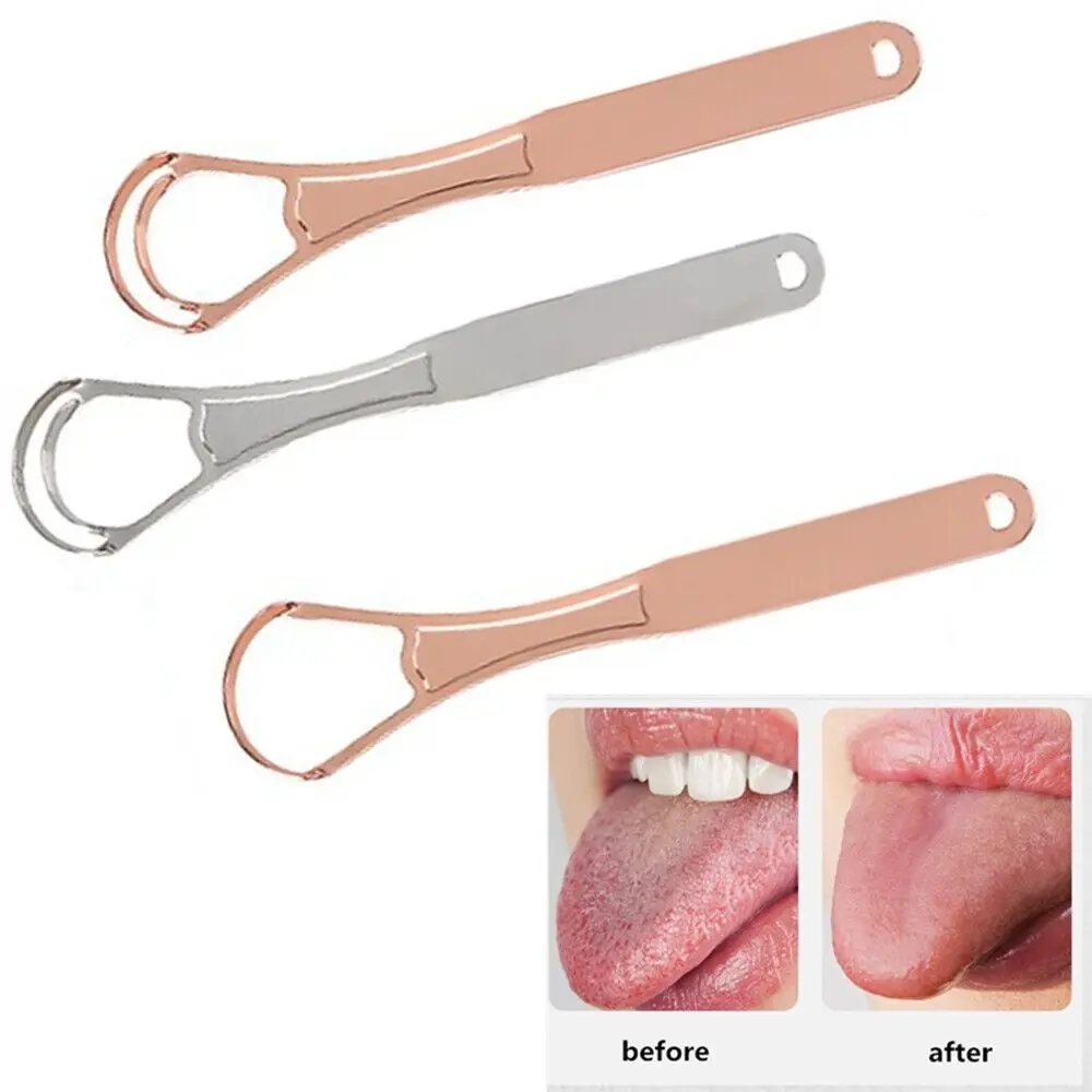 Double Decker Mouth Brush High Quality Clean Tongue Stainless Steel Tongue Cleaner Tongue Brush