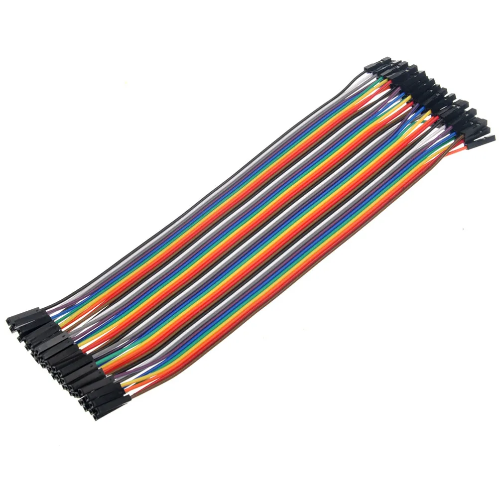 3Pcs 20Cm 40Pin Breadboard Jumper Wires Kit Copper Core Ribbon Cable 0.1inch Pitch for Prototyping Embedded Systems