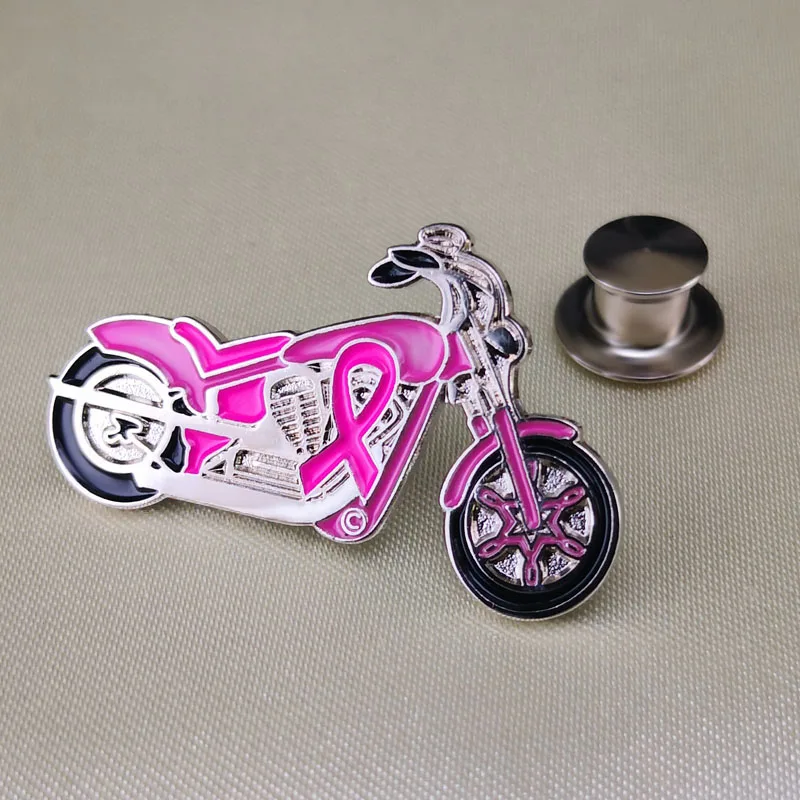 Breast Cancer Awareness Volleyball Softball Basketball Soccer Golf Ball Club Walking Running Motorcycle Pink Ribbon Lapel Pins