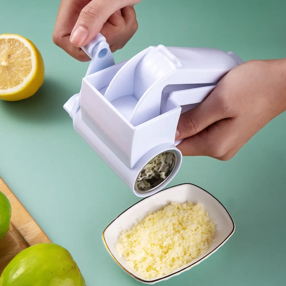 Hand-Cranked Rotating Cheese Grater 3 In 1 Multi-functional Cheese Shredder Durable with Handle Cheese Planer