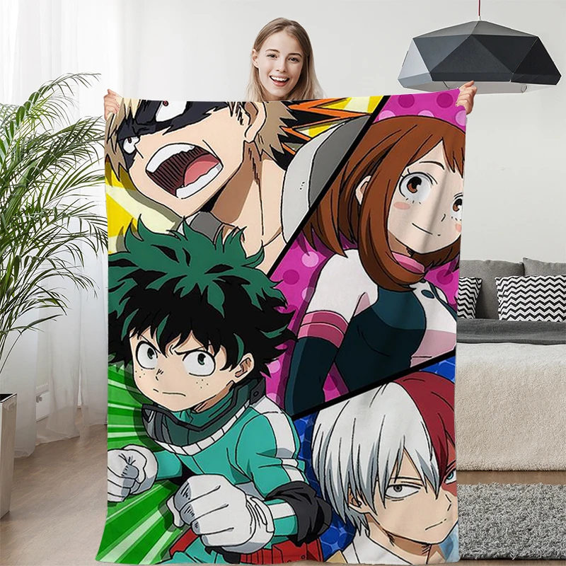 Anime coperta divano My Heroe A-academia caldo letto in pile campeggio pisolino soffici coperte morbide per l'inverno biancheria da letto in microfibra King Size