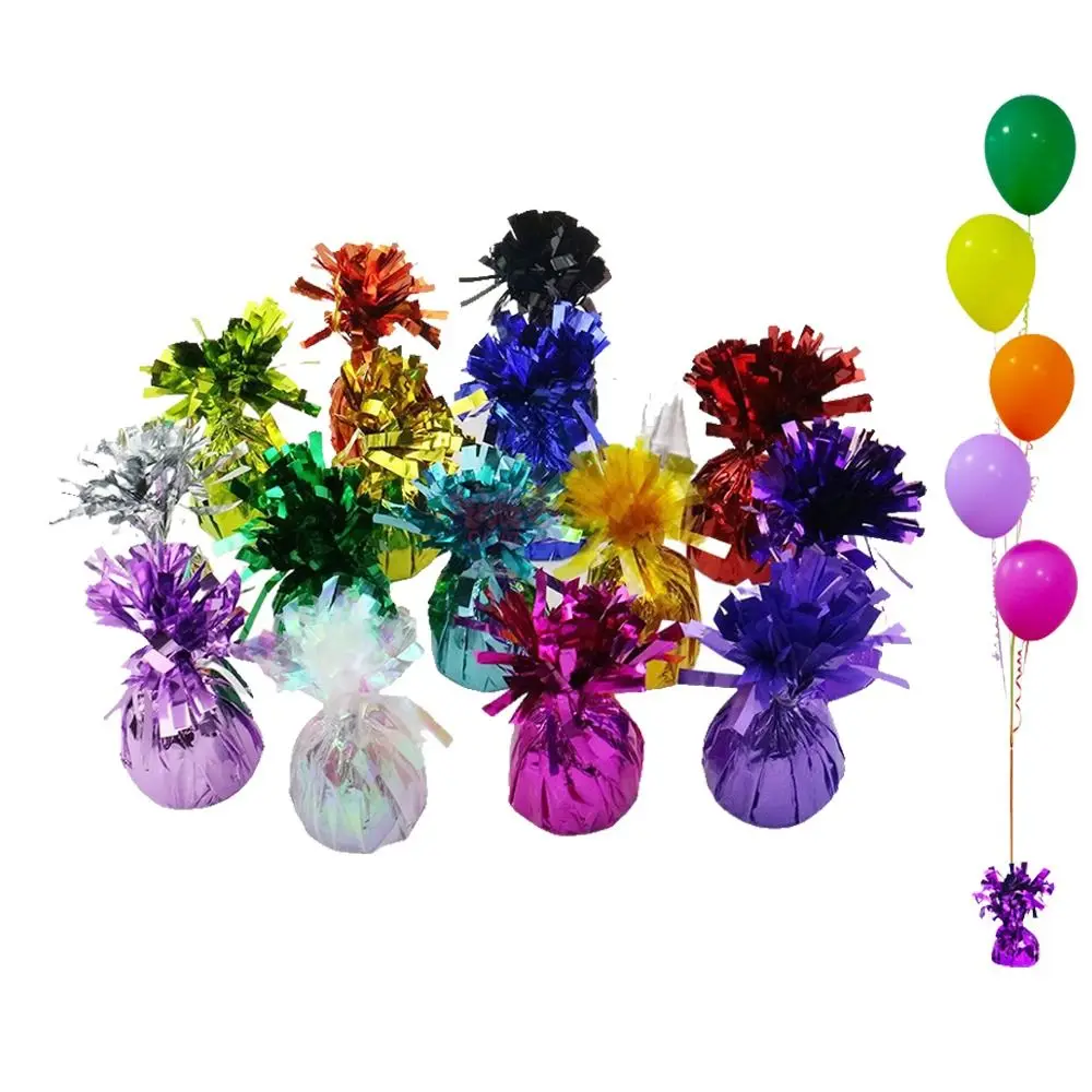 Nappa elio palloncino pesi palla ciondolo compleanno matrimonio cemento base colorato stagnola palloncino pesi 5CM partito decorazione lucida