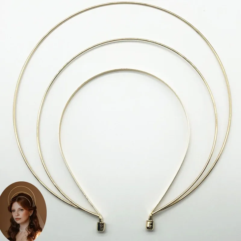 

3-Layer Virgin Crown Headband - Vintage Mary Headdress for Brides - Wedding Ceremony & Christening Accessory (Hypoallergenic)