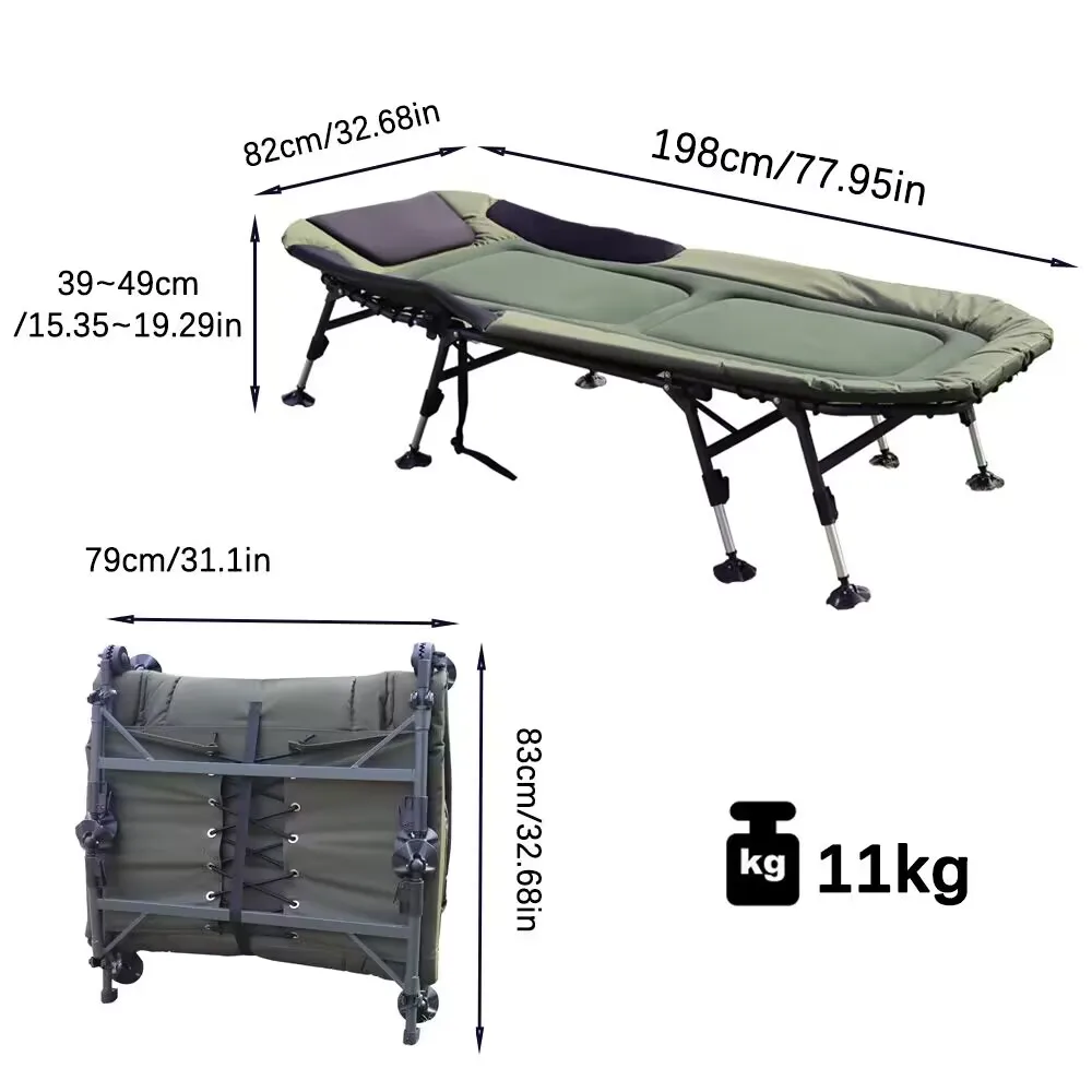 Portable 180KG Folding Bed Suede insulation for Office Camping 침대 Simple Mattress Folding-bed Sleeping  Fishing Chair 접이식 침대