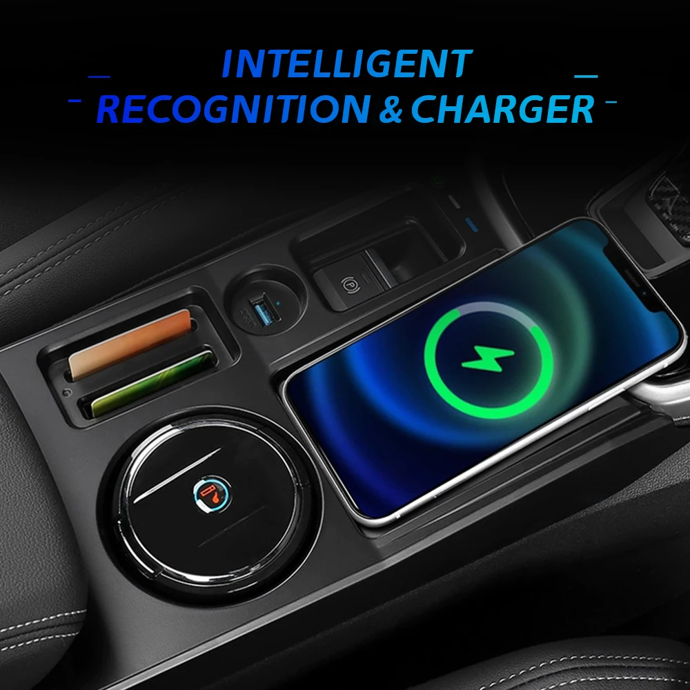 15W Wireless Car Charger for Audi A3 2021-2023 Center Console Phone Charging Plate Holder High-Speed Charging Accessory