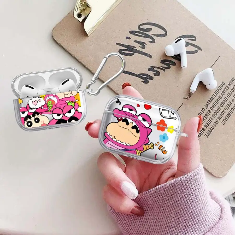 

Cra-Yons Shin-Chans Case For Airpods Pro2 Pro Pro3 4 2 3 1 Clear Earphone Cases Cover