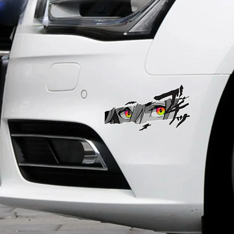 Stiker mobil tampilan animasi anime JDM penutup goresan bodi dekorasi casing komputer stiker tahan air