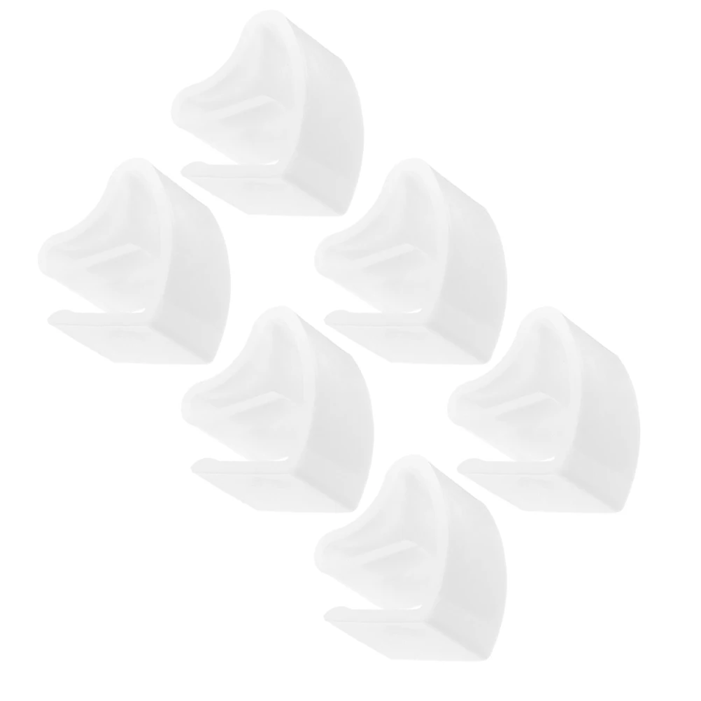 

6 Pcs Curtains Hook Tie Back Hooks Track Tieback Pin for Drape White Holder Pull