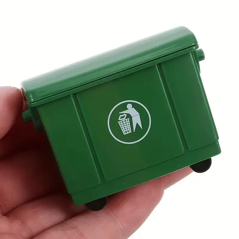 2/4 Stück Mini Desktop-Aufbewahrungsbehälter Tragbarer Müllbehälter Puppenhaus-Ornament Kosmetik-Schmuck-Aufbewahrungsbox Schreibwaren-Organizer – Detail 4