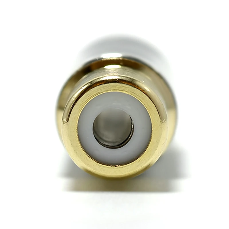 1/5/10PCS All copper gold-plated RCA straight head RCA plug lotus straight head video audio RCA female to female