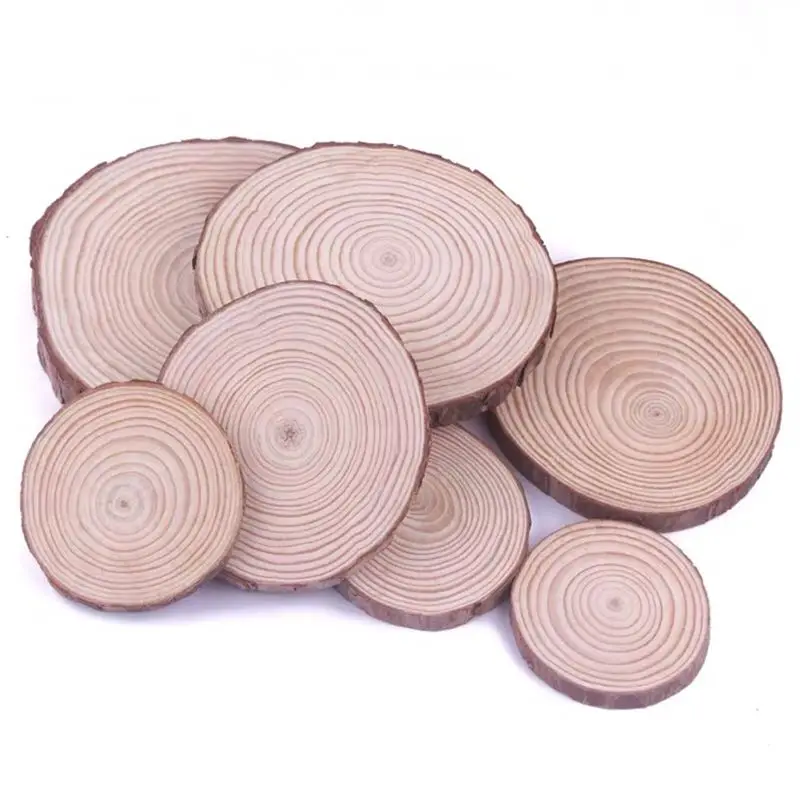 1cm Natural Round Wood Slices Diy Wood Crafts For Birthday Party Table Number Cards Decor Wedding Painting Diy Kid Gifts Tags