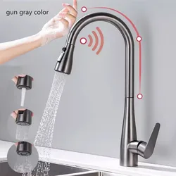 Smart Touch Kitchen Faucets Crane For Sensor Kitchen Water Tap Sink Mixer Rotate Touch Faucet Sensor Water Mixer