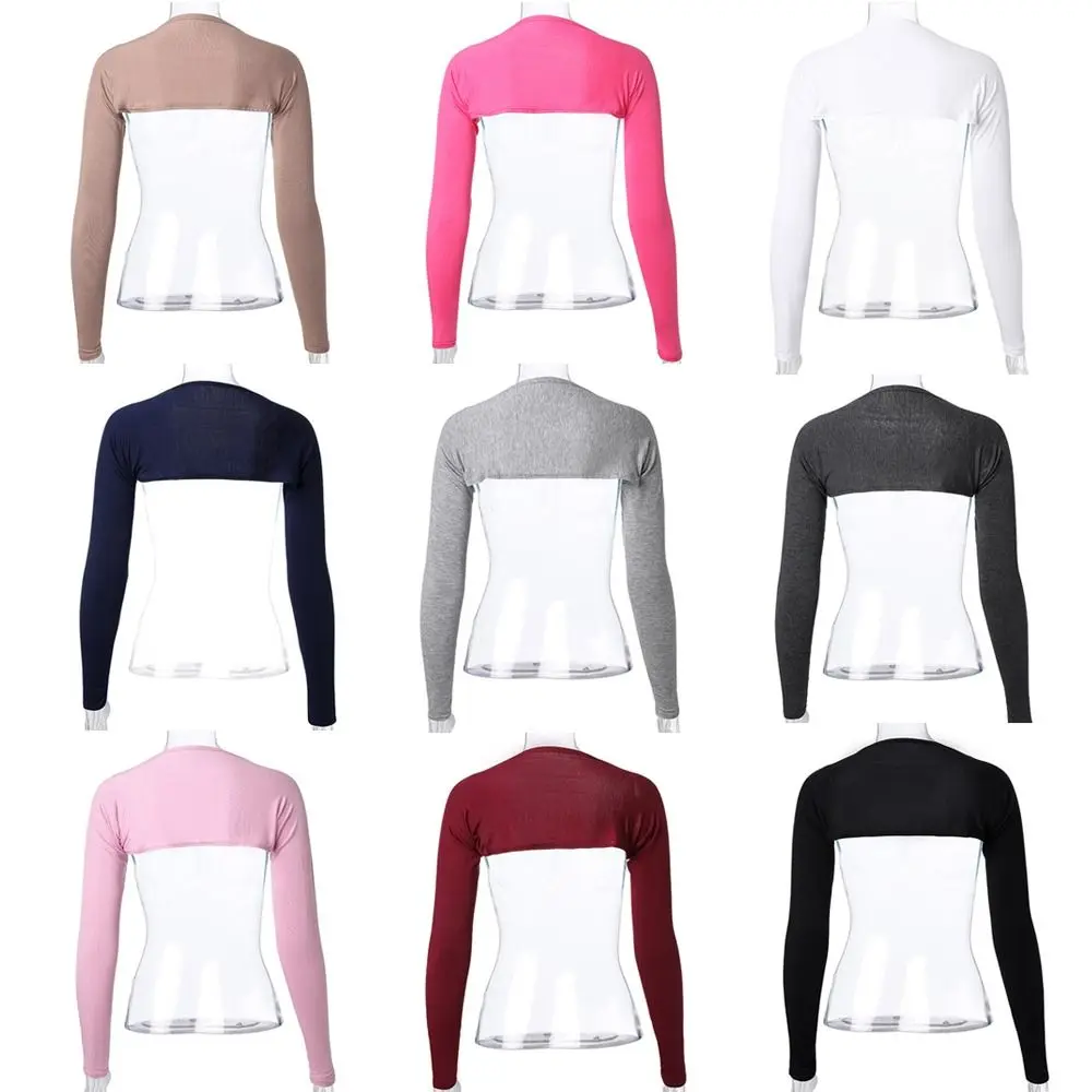 Maniche lunghe a spalla scialle copertura del braccio donne musulmano Shrug Crop Top Modal islamico Hijab accessori Undershirt body