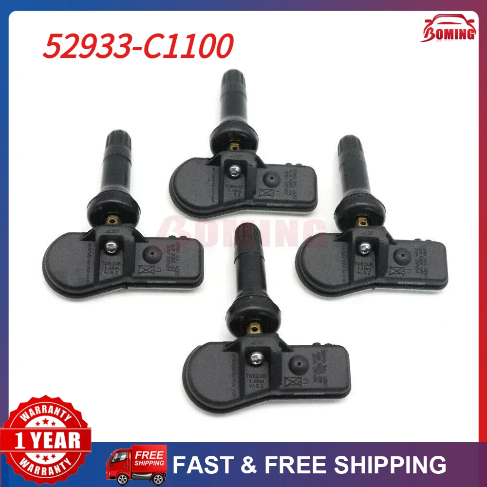 

Car TPMS Tire Pressure Sensor 52933-C1100 For Hyundai Creta IX25 I20 Tucson I40 IX35 Sonata 52933-C8000 52933C1100 433MHz New