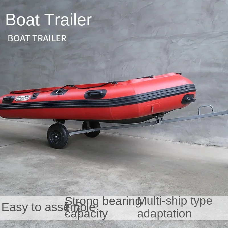 Boat trailer inflatable rubber boat with large bearing capacity tugboat frame