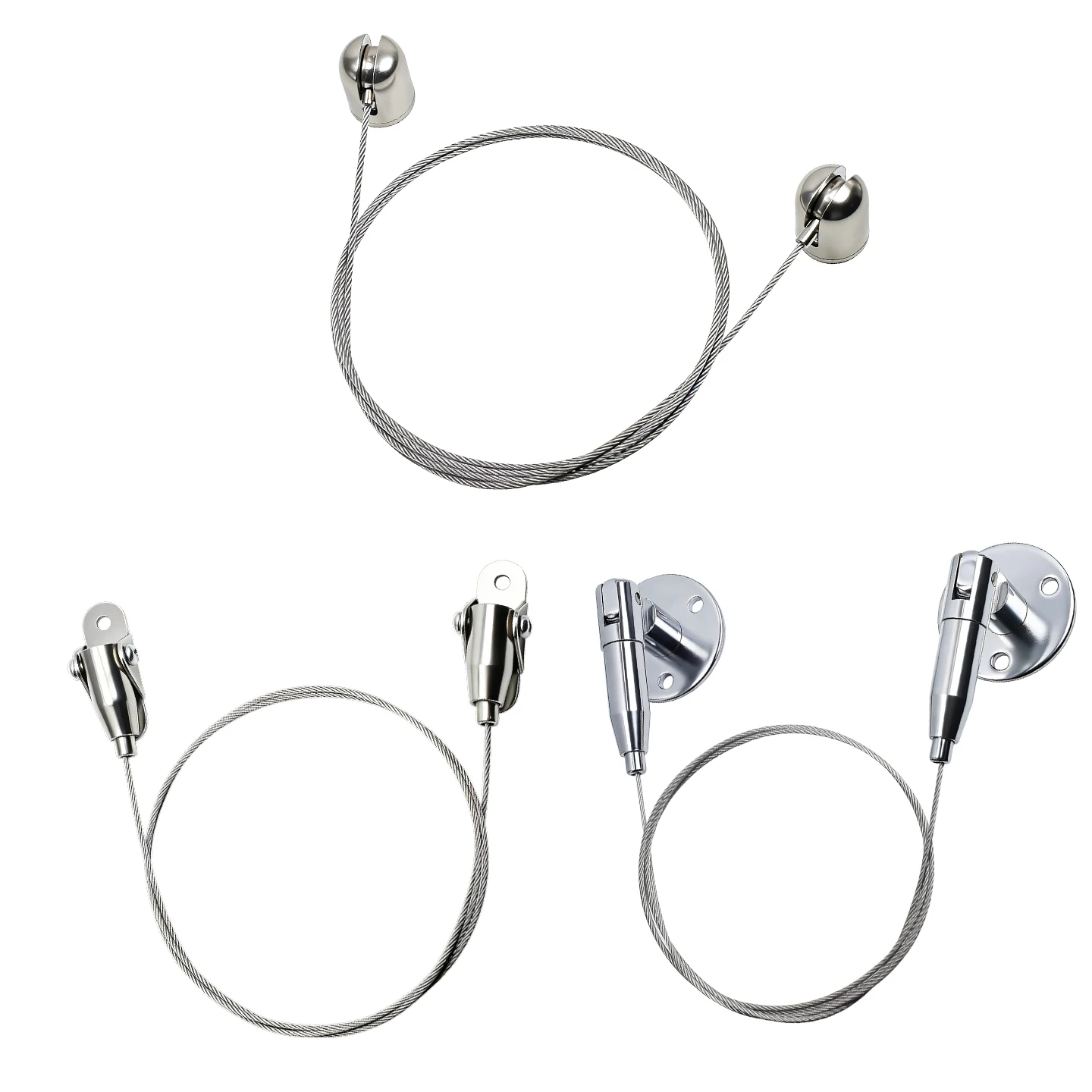 Kit de Suspensión de Cable de Acero Ajustable de 4 Piezas, Cable de Acero Inoxidable de 1.5 mm para Suspensión de Carteles/Marcos