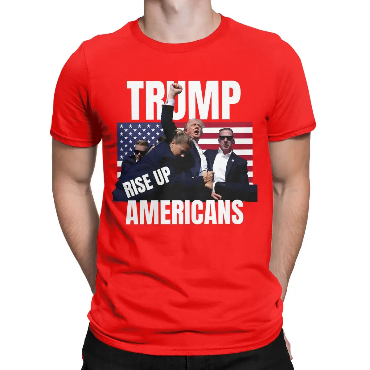 Men Women Trump Rally Shot T-Shirt Outfit Creative Pure Cotton 2024 President T Shirt Tee Clothing Original