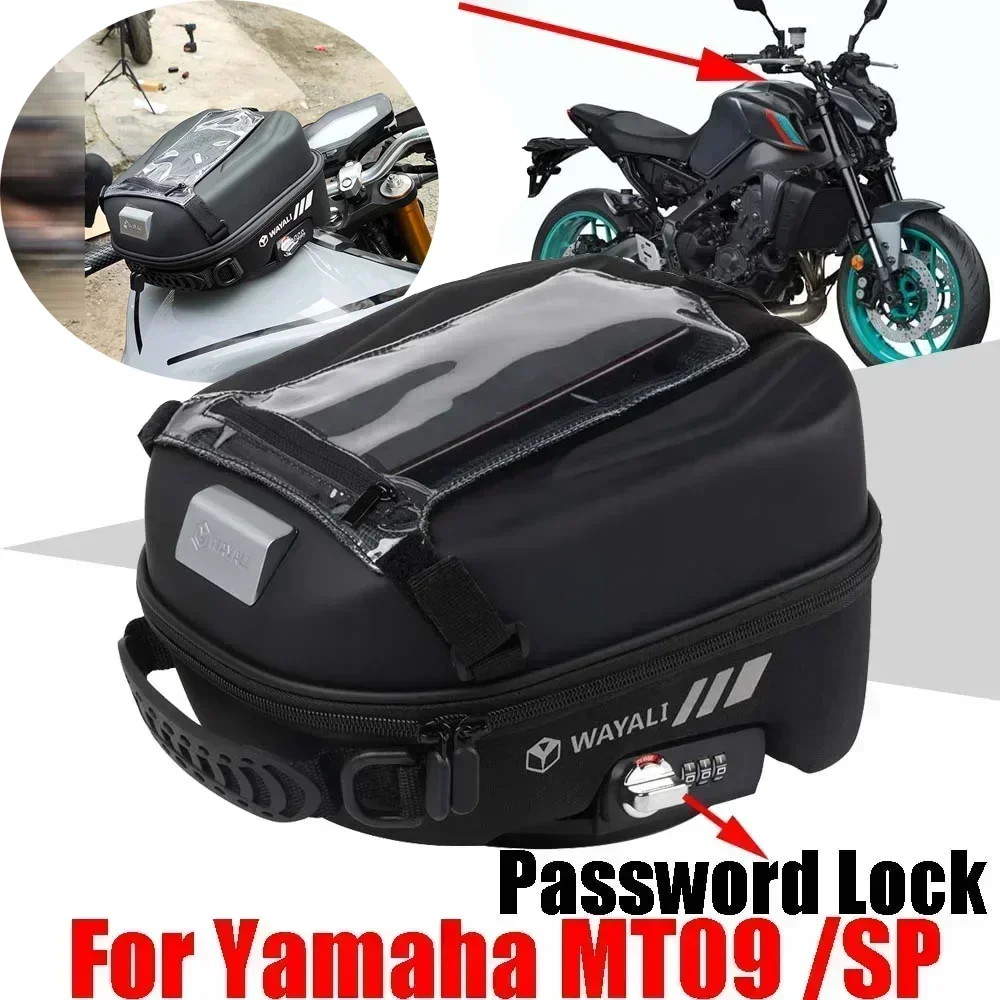 Tank Bag For YAMAHA MT09 MT-09 SP FZ09 FZ-09 2014 - 2024 Accessories Luggage Tanklock Storage Bag Backpack Phone Navigation Bag