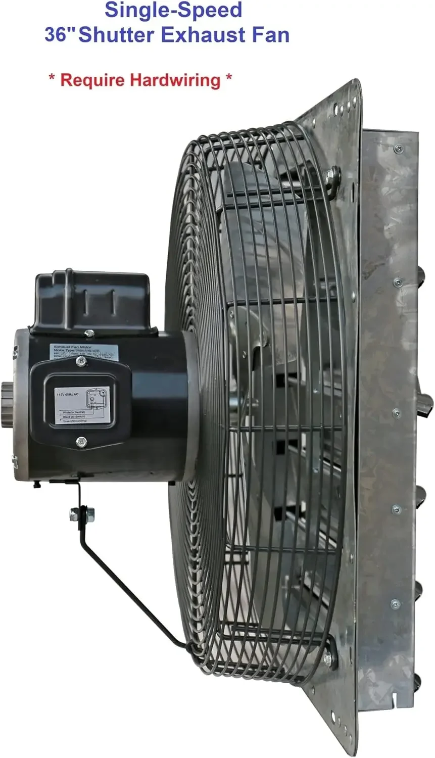 36 "Wand-Abluft ventilator-automatischer Verschluss-Single-Speed-Entlüftung ventilator für Dachboden-, Schuppen-oder Garagen lüftung zu Hause