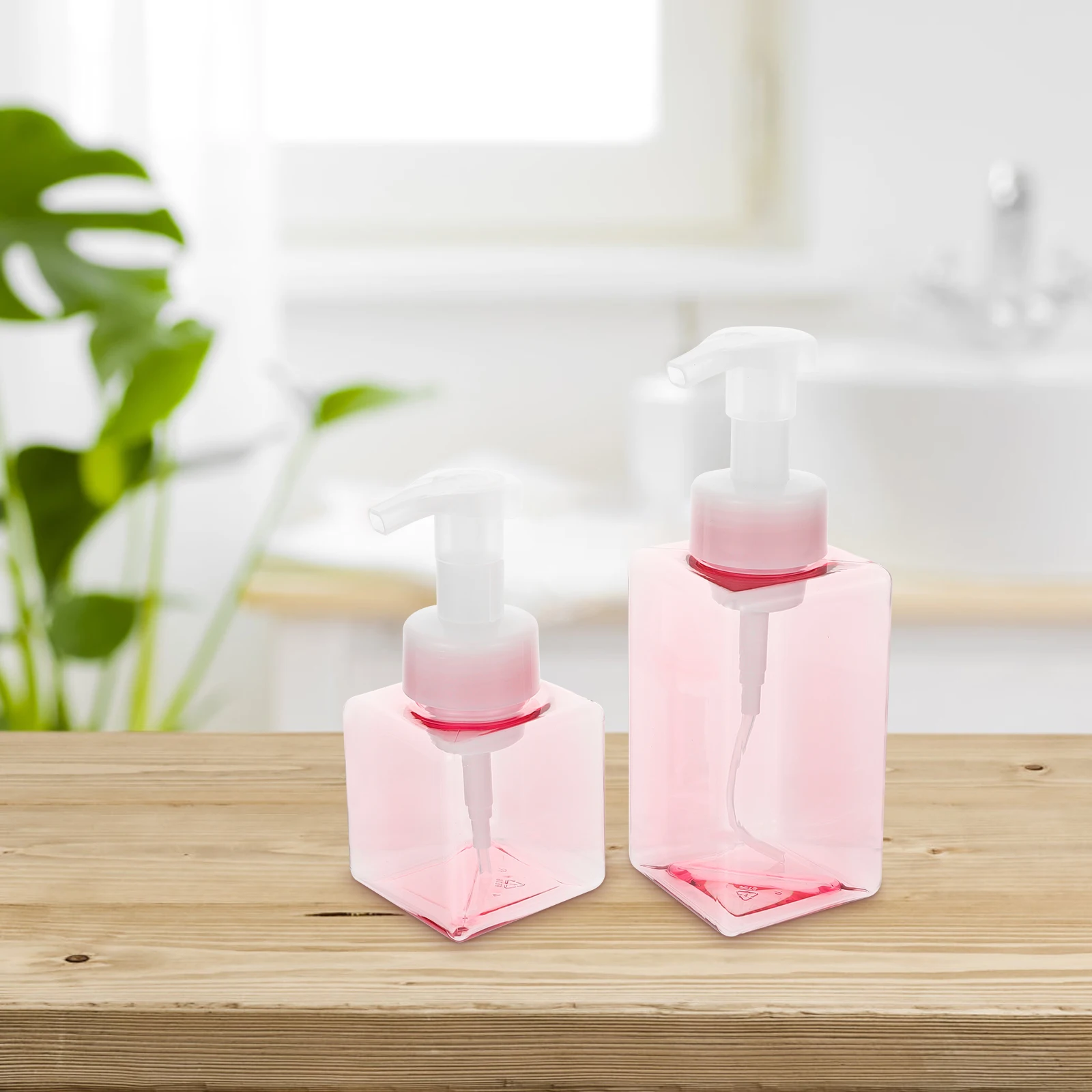

2Pcs Refillable Bottles Portable Soap Dispenser Shampoo Pump PETG PP Travel Mousse Flask Bath Gel Container Foam Producing Long