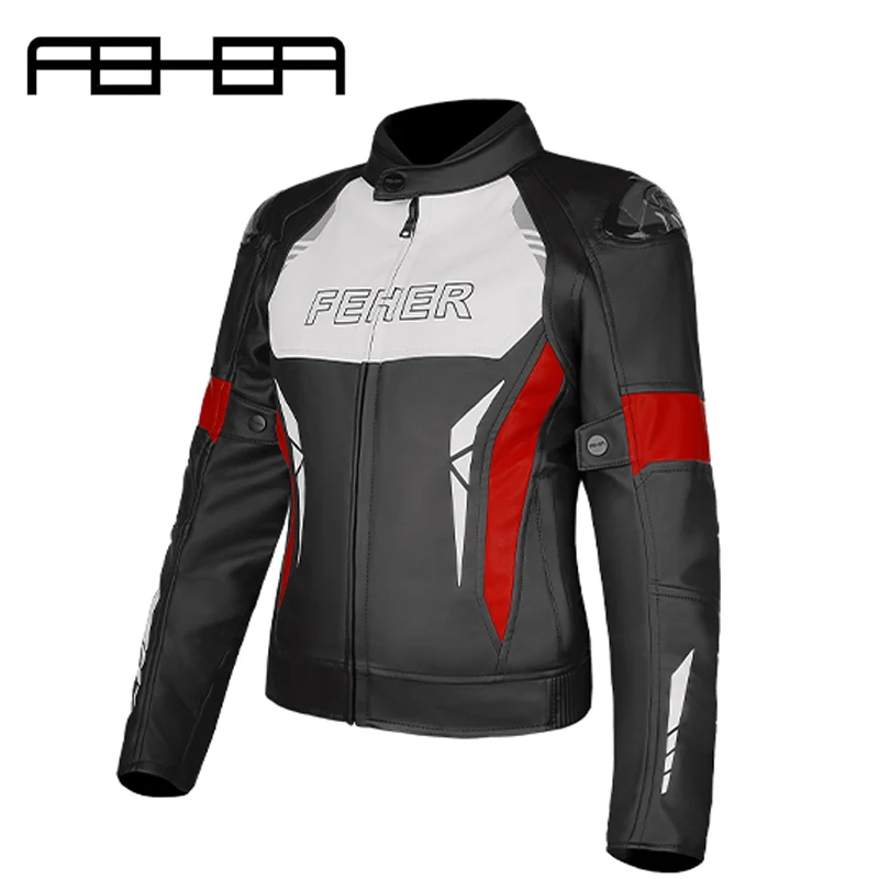 

FEHER Motorcycle Jackets Leather Removable Thermal Liner High Quality Moto Jacket Waterproof and Wear-resistant Moto Equipments