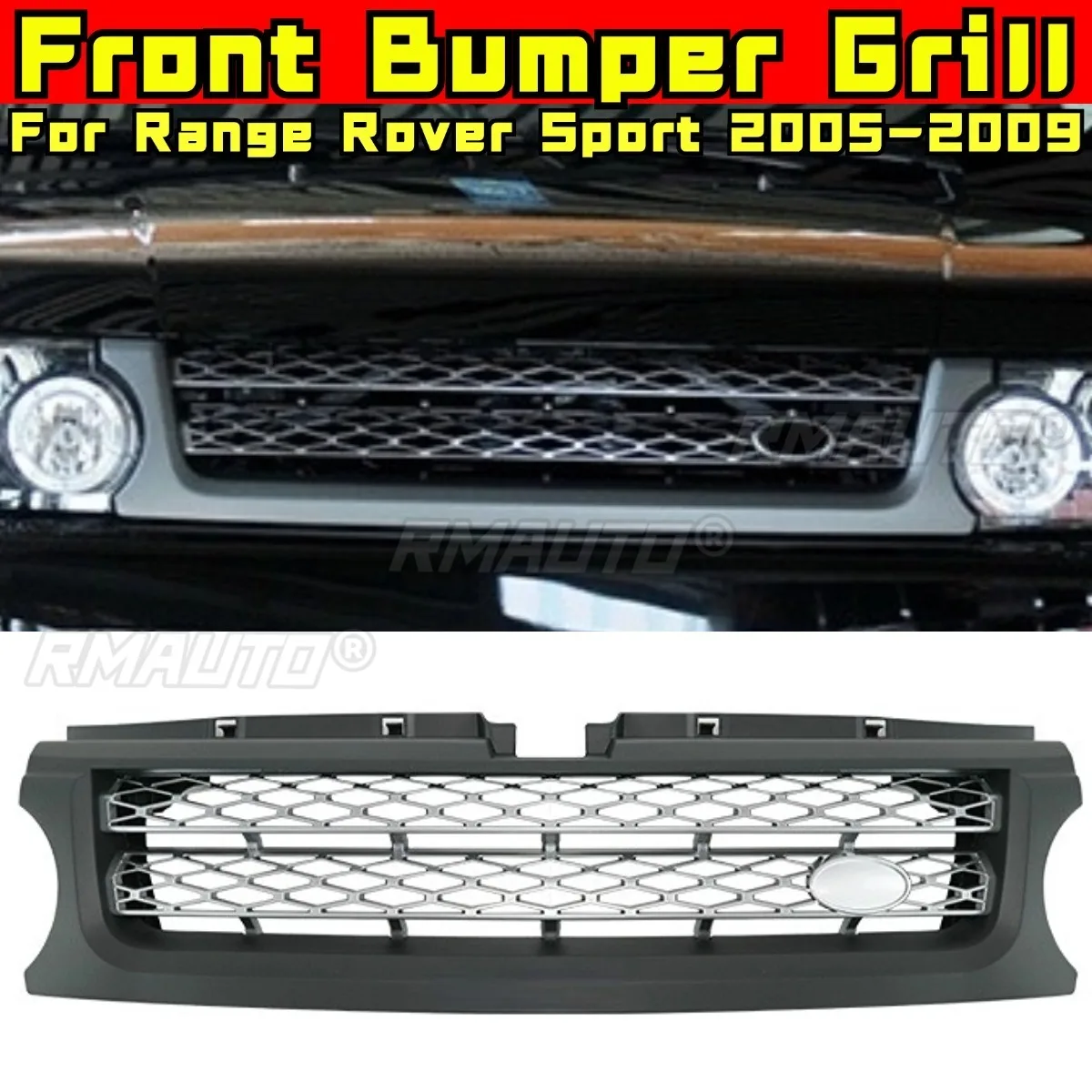 

Для Range Rover Sport 2005-2009 автомобильная решетка гоночные решетки передний бампер гриль автомобиля передний бампер губа листья доска автомобильные аксессуары
