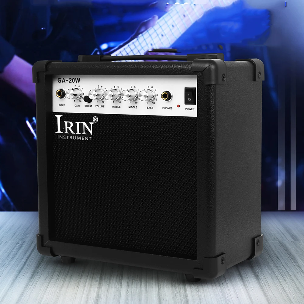 

IRIN GA-20W Mini Electric Guita Amplifier 5 Tuning Portable Guitar AMP Speaker Three-band Equalization Control Guitar Parts