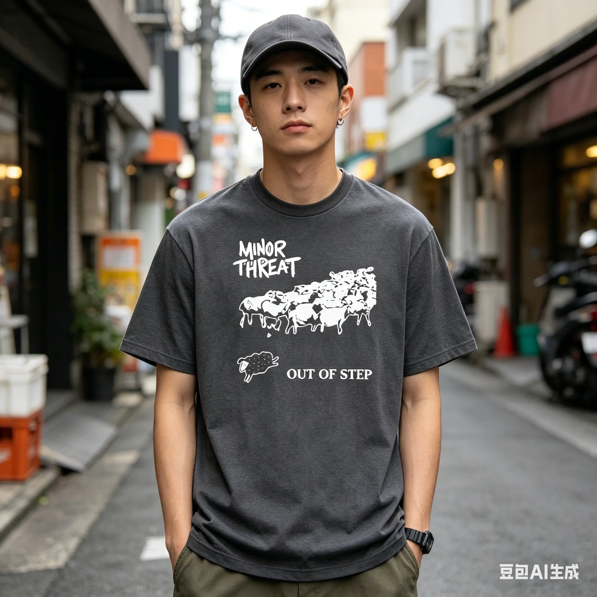 Minor Threat T Shirt Album Out of Step Tshirt American Hardcore Punk Band Graphic Tshirts Fashion Trend Unisex Short-sleev Tee