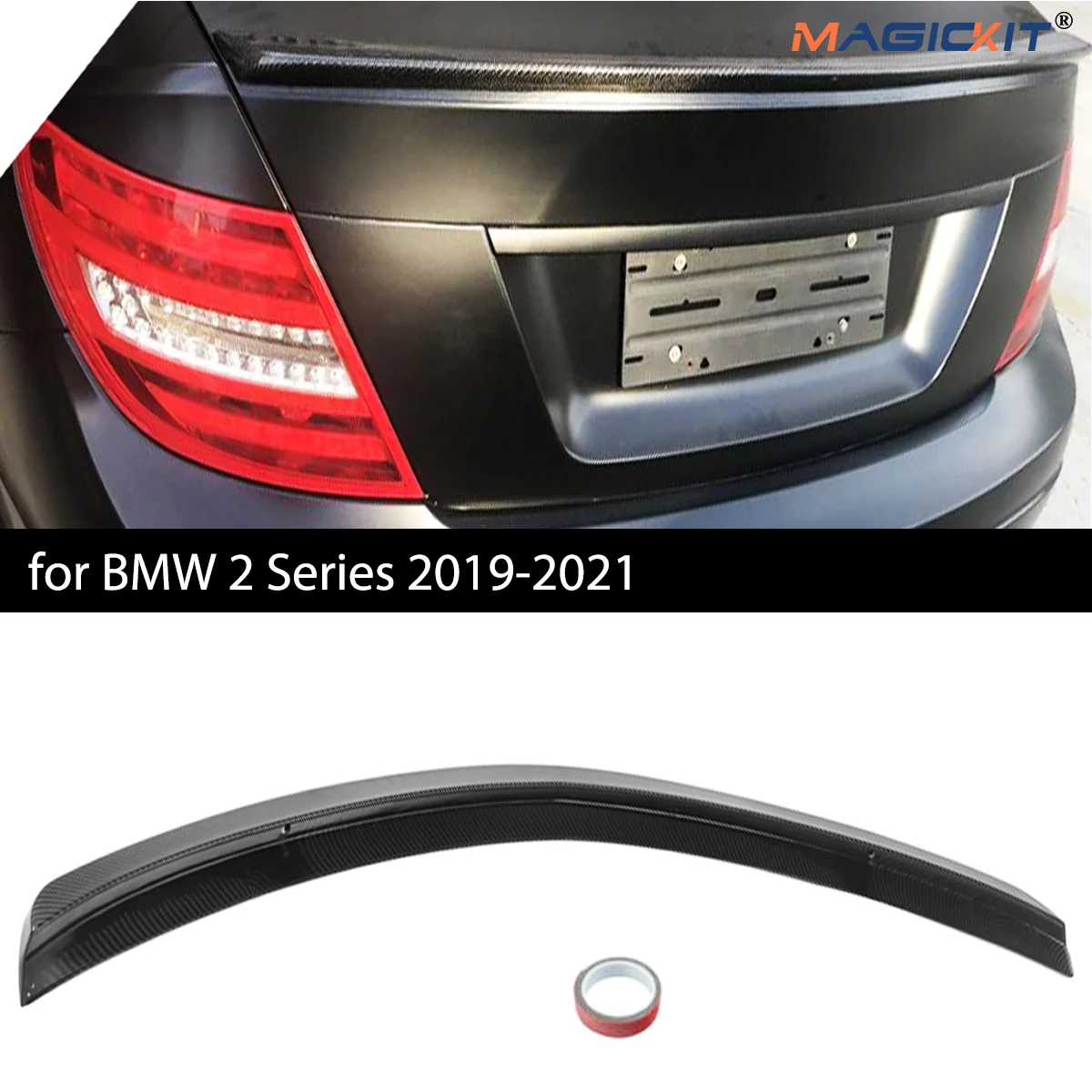 

MagicKit 1 PCS For 2008-2014 Benz W204 C Class AMG Style Rear Trunk Spoiler Carbon Fiber Look High Quality ABS CAR Accessories