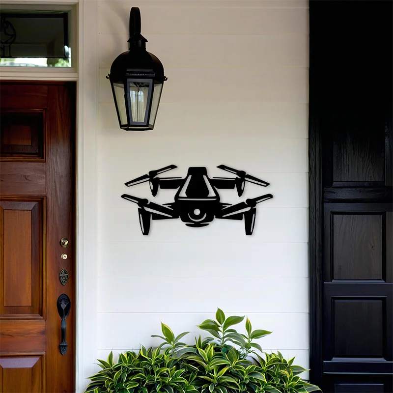 Drone Silhouette Metal Wall Ar - Tech Office Wall review and price