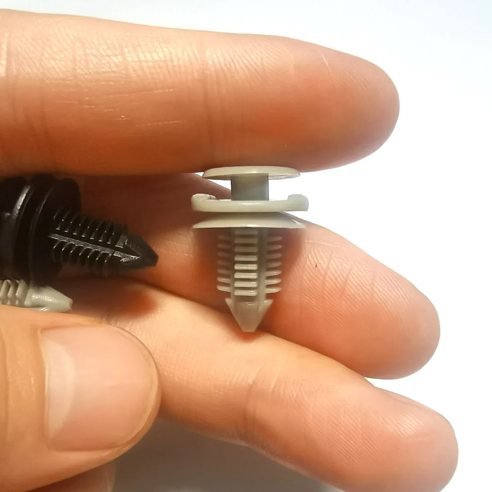 50Pcs/Bag Door Panel Clips Black Gray Plastic Trunk Screw Rivets Car Bumper Fender For Auto Fastener Clips car buckle for Toyota