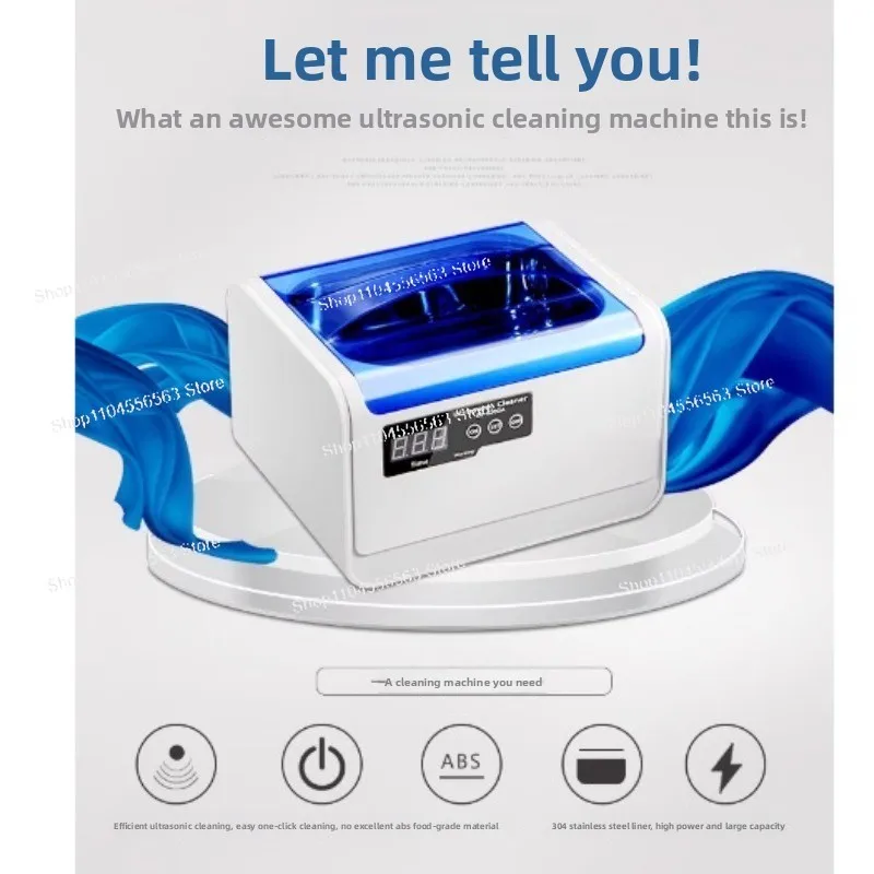 

1.4L 70W 42kHz Digital Program Ultrasonic Cleaner - With Wash Bath Tank & Basket for Watches & Dental Tools