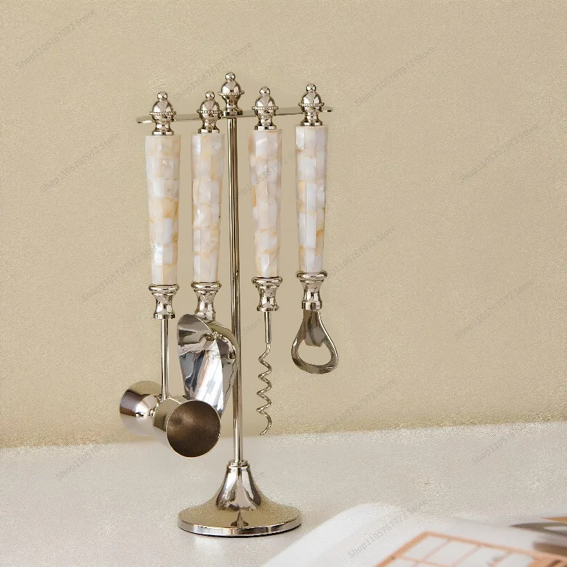 For creative wine set Stainless steel bottle starter Wine cabinet Dining table Kitchen bar ornament