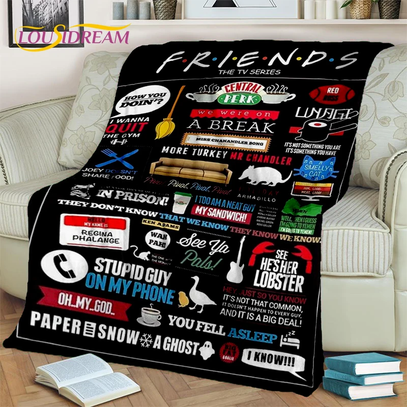 Classic Central Perk Friends TV Show Blanket,Soft Throw Blanket for Home Bedroom Bed Sofa Picnic Travel Office Cover Child Gift