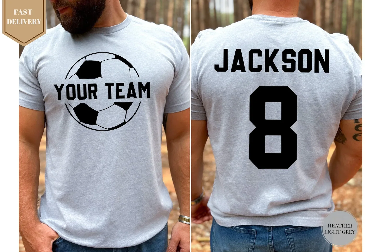 Customized Your Name Number Soccer Printed Shirt Men's Football Game Day Fan's Daily Casual Tees Cotton Short Sleeve Sport Tees
