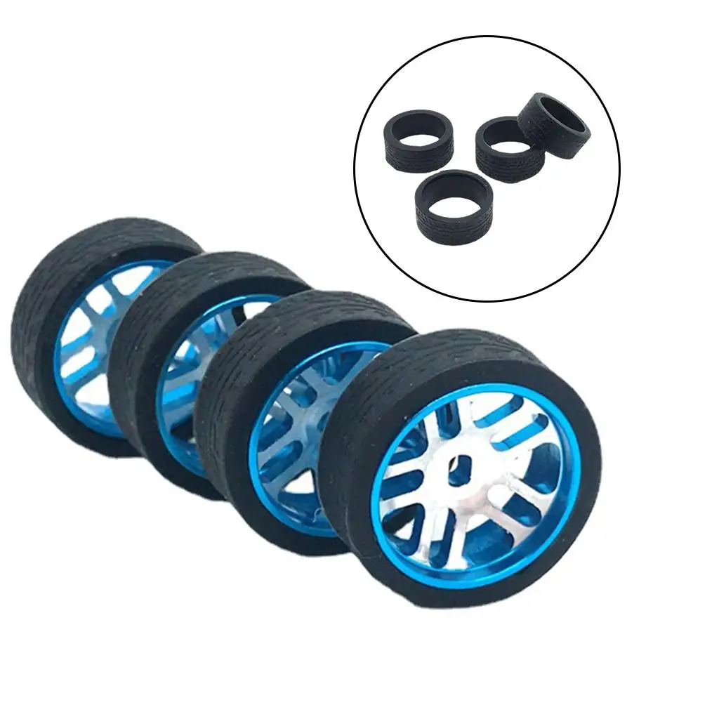 Racing Car Rubber Tires Wheel Tyres for WLtoys K999 P929 1/28 Scale Racing Car Hobby Model
