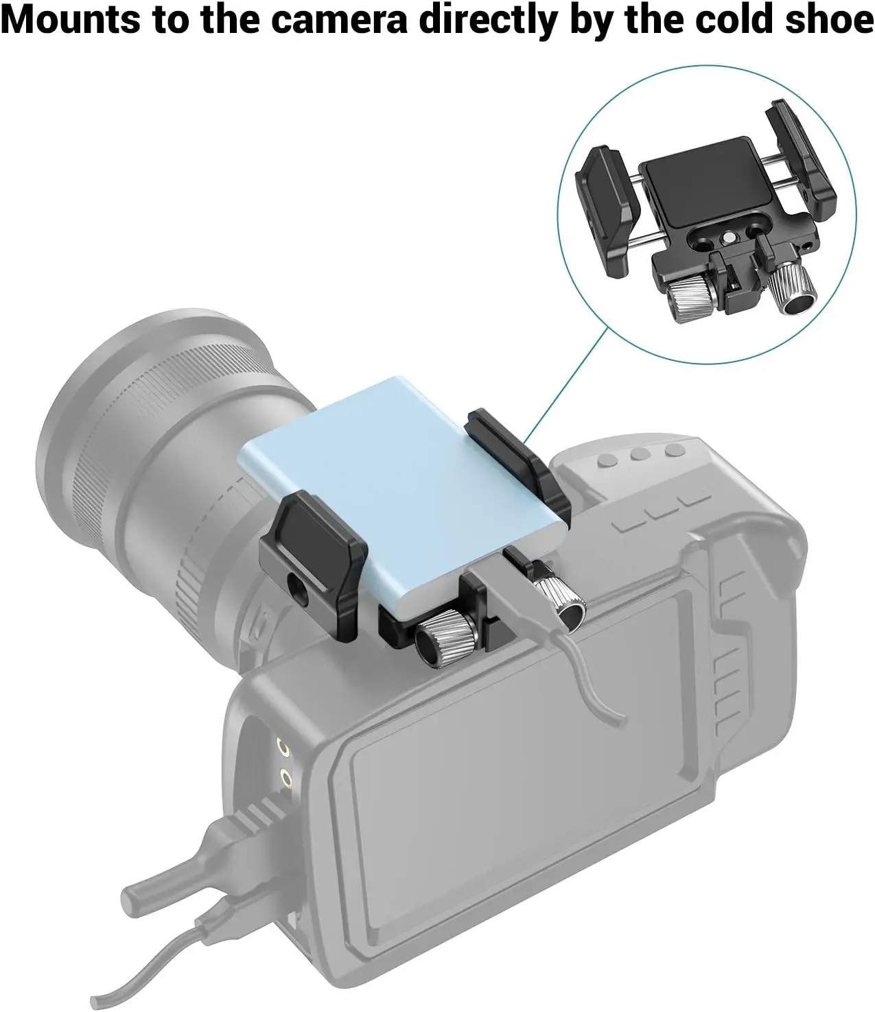 SMALLRIG SSD Mount Bracket Holder for  T5 SSD for  SSD Compatible with SMALLRIG Cage - BSH2343