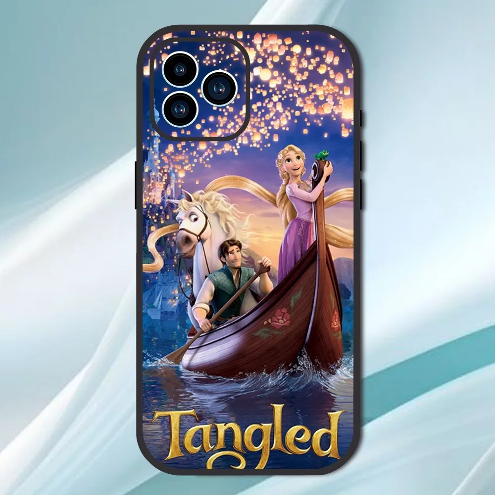 MINISO Disiny T-Tangled Phone Case For iPhone 13 12 11 14 15 Pro XS Max XR X 8 7 6S 6 Plus SE 2020 Soft Back case