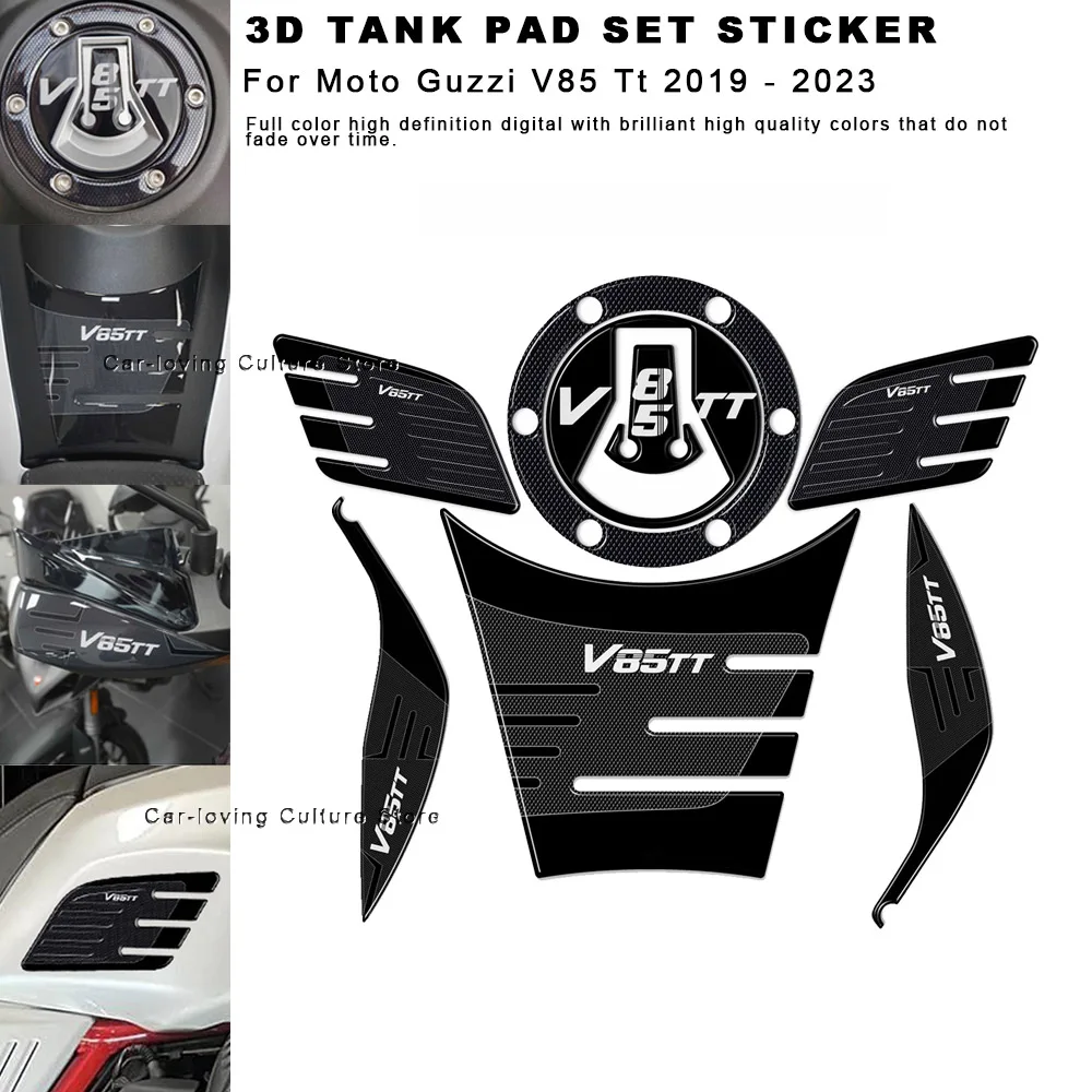 For Moto Guzzi V85 Tt 2019 - 2023 Waterproof Protective Sticker Motorcycle Kit Tank Pad  Stickers 3D Epoxy Resin Sticker