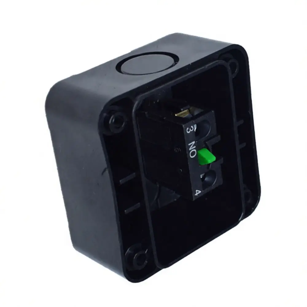 For XB2 Emergency Stop Button Box Silver Alloy Contact Waterproof Enclosure Switch Cabinet Control Panel Accessroy