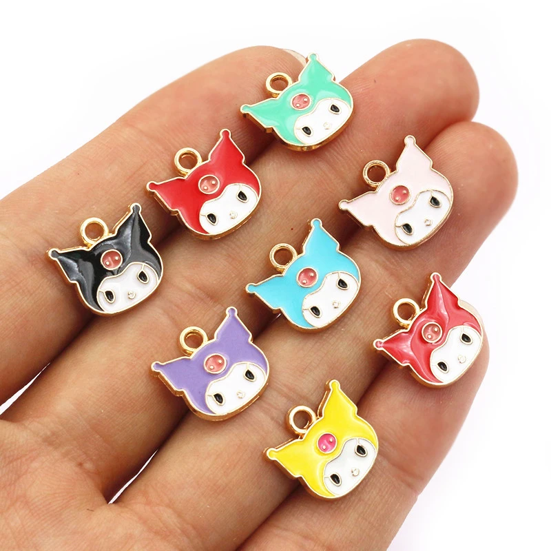 30Pcs 13x14mm Small Alloy Cartoon Girl Charms Pendants Multi Colors For DIY Bracelet Necklaces Jewelry Making Accessories