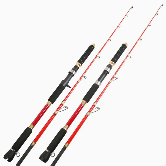 

Deep-sea boat fishing rod super hard solid 150# big iron plate rod electric stranded boat rod South oil fishing bottom sea pole