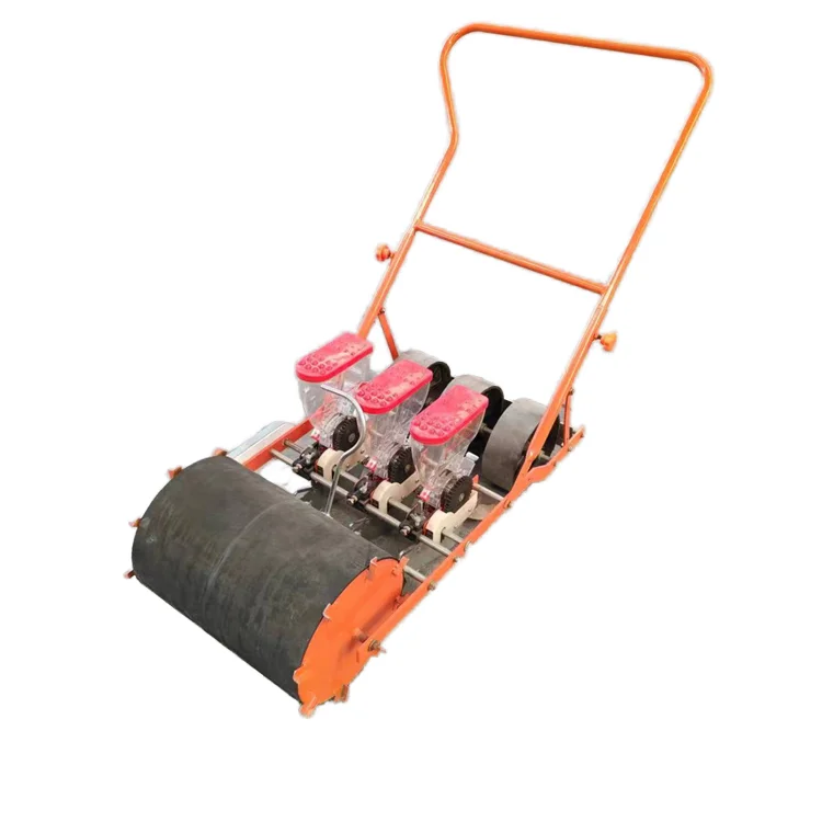 Hand Push 1-6 Rows Mini Precision Seeder Hand-cranked Engine Gearbox High Productivity Small Crop Seedlings Planting Machine