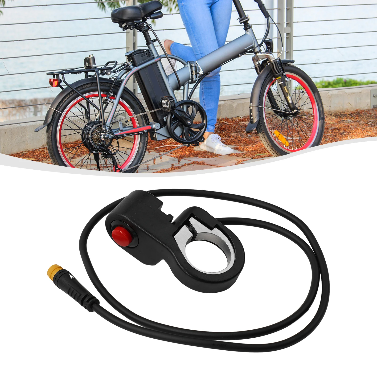 Waterproof Kill Switch For Bafang BBS01B/BBS02B/BBSHD Mid-Drive Motor 60cm Line Length Black Electric Bike Accessories