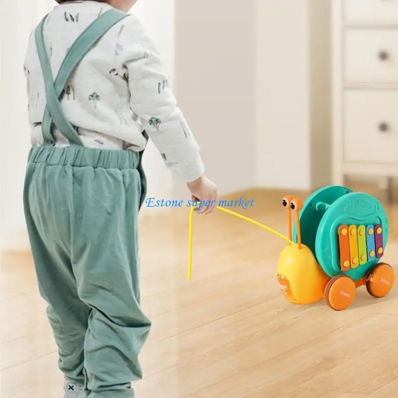 090B ślimak w kształcie malucha pomocy spacerowa z regulowaną długością ciągnącą zabawkę