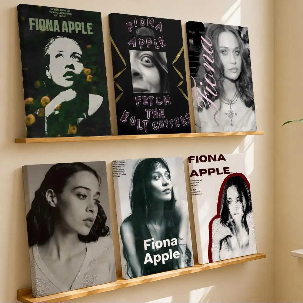 Indie Rock Singer F-Fiona apple Framed Wall Painting Canvas Art Poster with Solid Wood Frame for Living Room Home Decor